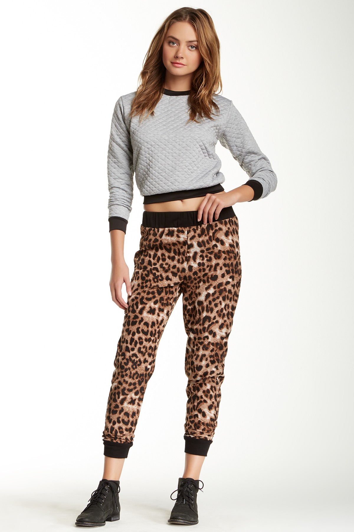 Blvd In Style Animal Print Jogger Pant
